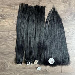 ผมดิบจากเวียดนามผมมนุษย์บริสุทธิ์แบบคู่ไม่พันกันผมสีดำเจ็ทแบบตรงสีไม่พันกัน - Product Image 3