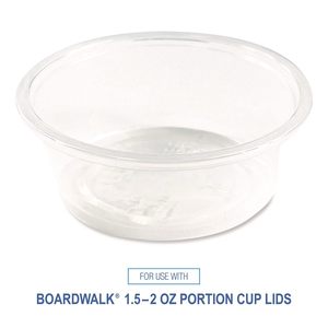 Vasos de Plástico para Bebidas y Snacks Boardwalk Souffle, 1.5 oz, Polipropileno Translúcido, Tamaño Pequeño con Tapa, 2,500/Caja - Product Image 4