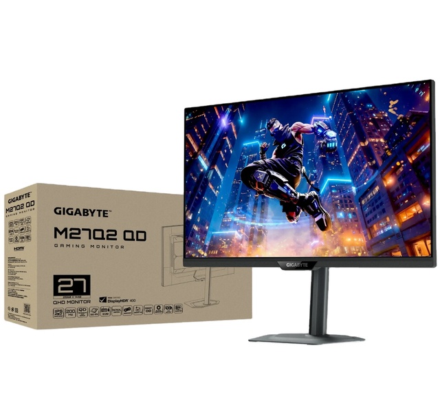 Original GIGABYTE Computer Monitor M27Q2 QD 27inches SS IPS 2560x1440 (QHD) 1ms 200Hz Gaming Monitor