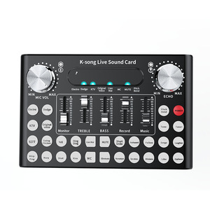 Tarjeta de Sonido Yaika F007, Versión en Inglés, Usada, para Cantar en Vivo, Equipo de Micrófono, Altavoz Inalámbrico Universal, Interfaz USB - Product Image 6