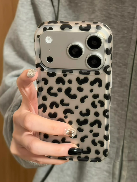 Leopard Print Trendy Phone Case for iPhone 17 Pro Max Shockproof Protective Cover for iPhone 16 Pro/15/14/13