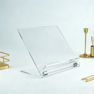 Soporte de Lectura Portátil de Acrílico Transparente para Libros, Soporte de Lectura de Lucite para el Hogar - Product Image 1