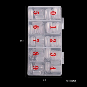 ZHIJIA 500 Pièces/Boîte Capsules d'Ongles Transparentes Demi-Couverture en ABS avec Colle pour Ongles, <span class=keywords><strong>Lampe</strong></span> UV, Formes Variées, Vente en Gros - Product Image 5