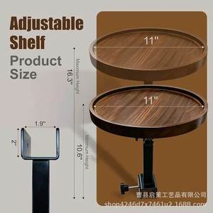 Adjustable Wooden Shelf 11 Inch Round Wall Mounted Detachable <b>Storage</b> <b>Tray</b> - Product Image 1