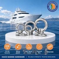Écrou à œil de levage en acier inoxydable 316, norme marine JIS1169, 8 mm (5/16 pouce), filetage BSF BSP UNC, accessoires de gréement pour bateaux, yachts et navires