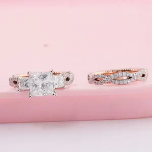 Provence Jewelry hot moissanite diamond women ring 18k gold all shape moissanite engagement ring
