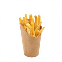 Gobelets jetables en papier kraft 12oz à bord incliné pour gaufres aux œufs et frites, emballage pour restauration rapide, vente directe usine en gros