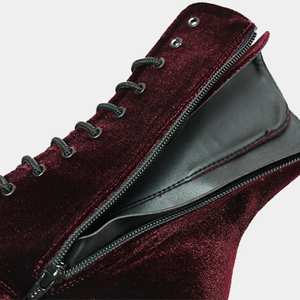 Claret nhung sexy kỳ lạ cực khiêu vũ giày vũ nữ Thoát y nền tảng mắt cá chân khởi động hộp đêm giai đoạn mô hình hiển thị gót - Product Image 4