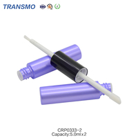Tubes de gloss à lèvres 10 ml, tubes de gloss à lèvres personnalisés double face 5,0 ml*2, flacon en plastique avec bouchon à vis, fabricant, emballage et fourniture