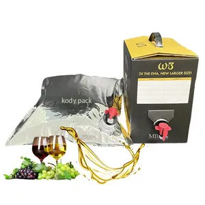 Асептический мешок 5 л в коробке, нагрудник из алюминиевой фольги для вина, мешок с клапаном для масла, напитков в упаковке с vitop