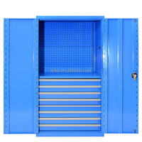 Armoire de rangement industrielle robuste en métal moderne avec tiroirs verrouillables, finition thermolaquée, pour hôtel, appartement, atelier, centre commercial, garage