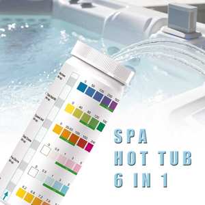 Kit de <span class=keywords><strong>test</strong></span> pour piscine ou bain à remous et bandelettes de <span class=keywords><strong>test</strong></span> Fournisseur d'usine <span class=keywords><strong>Test</strong></span> de qualité de l'eau 6 en 1 Chlore sans brome - Product Image 1