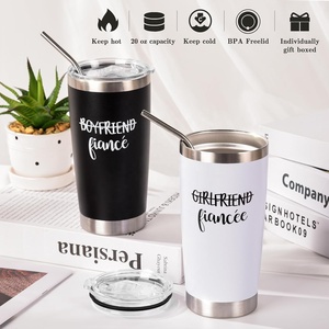 Cadeaux de fiançailles pour couples cadeaux de fiancé <span class=keywords><strong>et</strong></span> fiancée personnalisés ensemble de gobelets de voyage idée de cadeaux pour les couples - Product Image 3