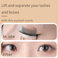 Brosse à cils professionnelle double tête, séparateur de cils, nouveau modèle avec applicateur de mascara noir en silicone pour le maquillage