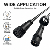 Connecteur étanche M15 personnalisé IP67/IP68 pour câble électrique d'assemblage de lumière LED, fabriqué en Chine