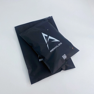 20x30cm Recyclable Black Resealable <b>Zip</b> Lock <b>Bag</b> Summer Casual Wear Thin Breathable Clothes Packaging Pouch Zipper <b>Bags</b> - Product Image 2
