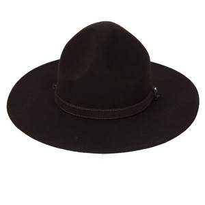 X3096B Grüner Wollhut im Stil eines Ausbilderhuts des US Marine Corps, modische Filzkappe mit großer Krempe für Herren und Damen, Fedora aus Wolle - Product Image 2
