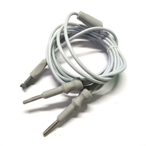 Cable Bipolar de Doble Vástago para Laparoscopia, Reutilizable, Accesorio Quirúrgico, Color Gris - Product Image 1