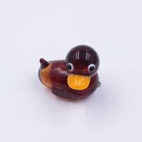 Adorable figurine de canard miniature en verre de Murano, artisanat en verre fait main, canard bébé
