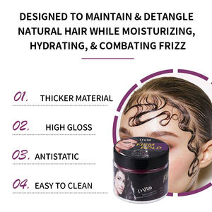 Logo privé traitement capillaire produit coiffant huile <span class=keywords><strong>de</strong></span> noix <span class=keywords><strong>de</strong></span> macadamia naturelle cire capillaire effet fort contrôle des bords - Product Image 5