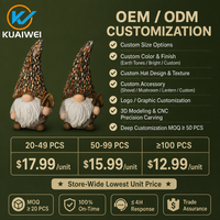Statues de jardin en résine artificielle de marque KW, style Art Déco, avec pelle et chapeau en forme de pomme de pin, pour décoration extérieure de Noël, personnalisables OEM/ODM