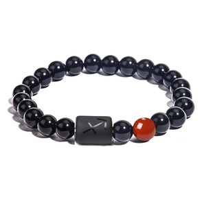 Oroscopio de óscopo de 8mm, 12 C, bsidian emaematite nynyx igiger Ye EADS tretretch racracelet odiodiac - Product Image 5