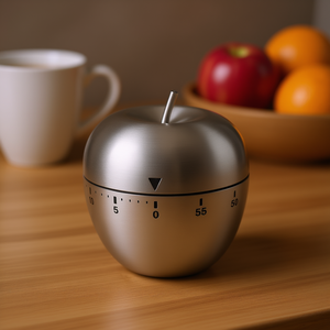 Temporizador Metaltex Apple de 60 Minutos, Temporizador de Cocina con Diseño de Acero Inoxidable - Product Image 3