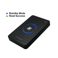 Venta al por mayor 13,56 Mhz IC HF NFC Chip USB RFID Control de acceso de escritorio inteligente lector de tarjetas escritor con USB para sistemas de Control de acceso