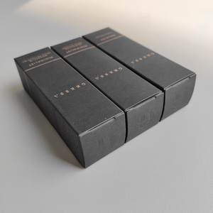 Groothandel Luxe Papieren Opvouwbare Verpakking Zwart Kaart Papieren Dozen Met Debossed Voor Etherische Olie Geschenkdoos - Product Image 5