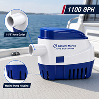 Pompe de cale automatique 1100 GPH 12V DC submersible avec interrupteur à flotteur automatique sans mercure pour bateaux