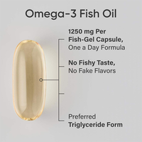 OEM 90 gélules molles Triple Force Oméga 3 Huile de Poisson Huile de Pollock Sauvage Antioxydant Soutien Cœur Cerveau Complément Alimentaire