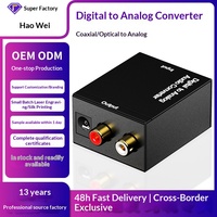Convertidor de Audio Digital a Analógico Coaxial Transfronterizo, Cable Adaptador de Fibra Óptica Analógica SPDIF RCA, Decodificador PS5, Unidad Principal + Alimentación