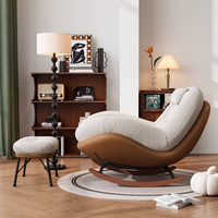Fauteuil inclinable moderne à bascule avec tissu en microfibre doux pour la maison, l'hôtel, la chambre à coucher