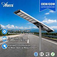 Lampadaire Solaire Commercial Tout-en-un 60W 80W 100W 120W 150W avec Caméra, Détecteur de Mouvement, Étanchéité IP65, Batterie LiFePO4 pour Éclairage Public