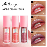 Gloss à lèvres minéral scintillant longue tenue, haute pigmentation, résistant à l'eau, personnalisable OEM, 24h, label privé