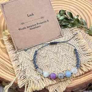 Bracelet en pierre naturelle avec perles de verre colorées, thérapie par les cristaux, design personnalisé, soutien pour les grossistes, réduction de prix en gros - Product Image 3