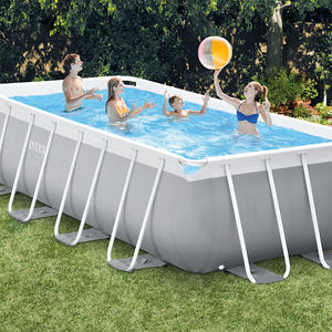 <span class=keywords><strong>Piscine</strong></span> <span class=keywords><strong>hors</strong></span> <span class=keywords><strong>sol</strong></span> rectangulaire <span class=keywords><strong>INTEX</strong></span> 26792, 16 pieds x 8 pieds x 42 pouces, cadre métallique, grande <span class=keywords><strong>piscine</strong></span> extérieure - Product Image 3