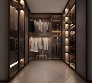 Armario Moderno con Puerta de Vidrio, Armario Modular, Armario de Almacenamiento para Dormitorio, Vestidor, Diseño Personalizado - Product Image 2