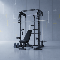 Rack de musculation commercial, machine Smith multifonctionnelle, équipement de gym multifonctionnel