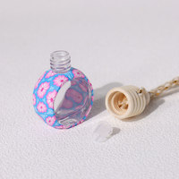 Diffuseur de voiture suspendu en argile polymère, flacon vide coloré de 10 ml pour huiles essentielles et parfums, désodorisant pour pare-brise