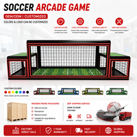 Jeu de football interactif sur banc, machine de football assise sous table, pour 2 joueurs, arcade sportive pour bar et salle de jeux