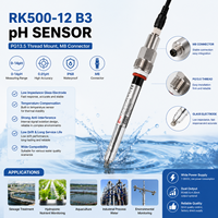 pH-mètre en ligne avec filetage d'installation PG13.5, prise étanche M8, réponse rapide en 10 secondes pour eau industrielle à haute température