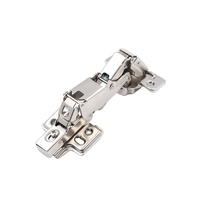 Temax HBJ165 Charnière hydraulique à base fixe en fer nickelé 170g, fermeture douce pour porte d'armoire et meuble