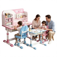 Ensemble de bureau et de chaises pour enfants RHS-DC20 combinaison de meubles créatifs pour enfants bureau d'écriture avec étagère