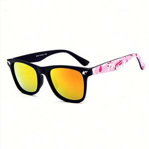 Lunettes de soleil tendance 2025 pour garçons et filles, motif requin coloré, protection UV400, monture carrée, pour enfants - Product Image 2