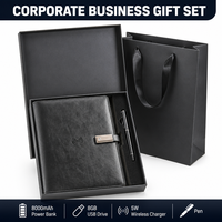 Coffret Cadeau d'Entreprise de Luxe A5 en Cuir PU Gravé, Rechargeable, avec Bloc-Notes à Chargement Sans Fil et Stylo – Vente en Gros pour Étudiants et Enseignants
