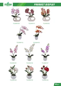 زهور صناعية مخصصة للبيع بالجملة من Tizen أواني نباتات عصرية مصنعة لتزيين الأماكن المغلقة والمكشوفة