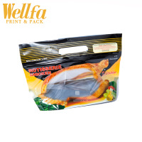 Impression personnalisée microwaveable sac cornue pochette d'emballage de poulet avec fermeture éclair