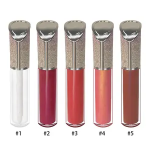 28 Màu Sắc Xiên Bìa Kim Cương Son Môi Men Glitter Lip Gloss Bán Buôn Sắc Tố Trang Điểm Mỹ Phẩm Ngọc Trai Sáng Bóng Son Bóng Nhãn Hiệu Riêng