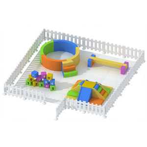 Set de Juegos Interior para Niños con Estructura de Escalada Colorida y Valla de Seguridad - Product Image 1